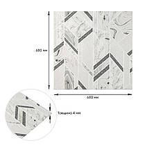 Панель стінова 3D 700х700х4мм абстракція сіра (D) SW-00001990, фото 6