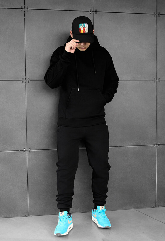 Теплий спортивний костюм Staff jax black oversize fleece