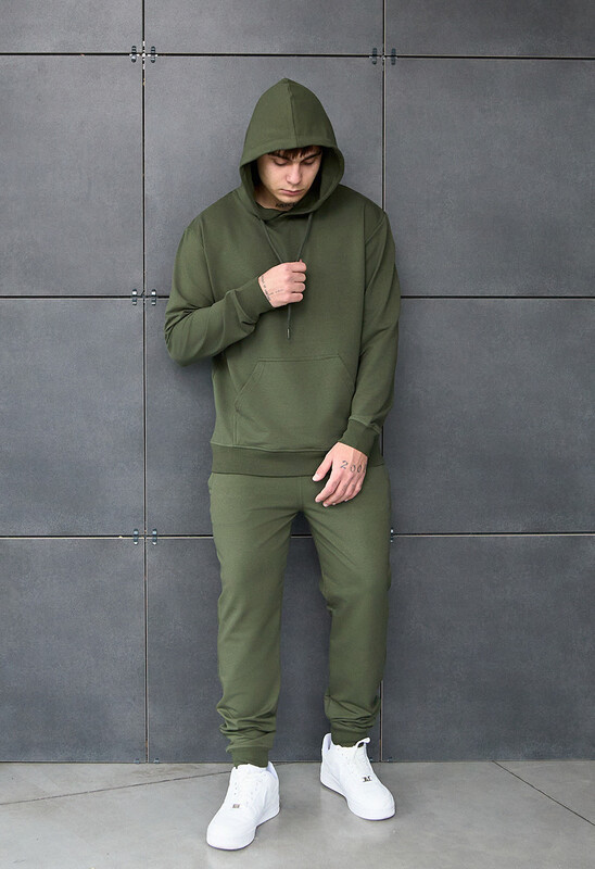 Однотонний спортивний костюм Staff vit khaki basic