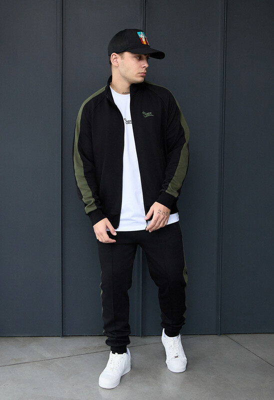Спортивний костюм зі вставками Staff qix black & khaki