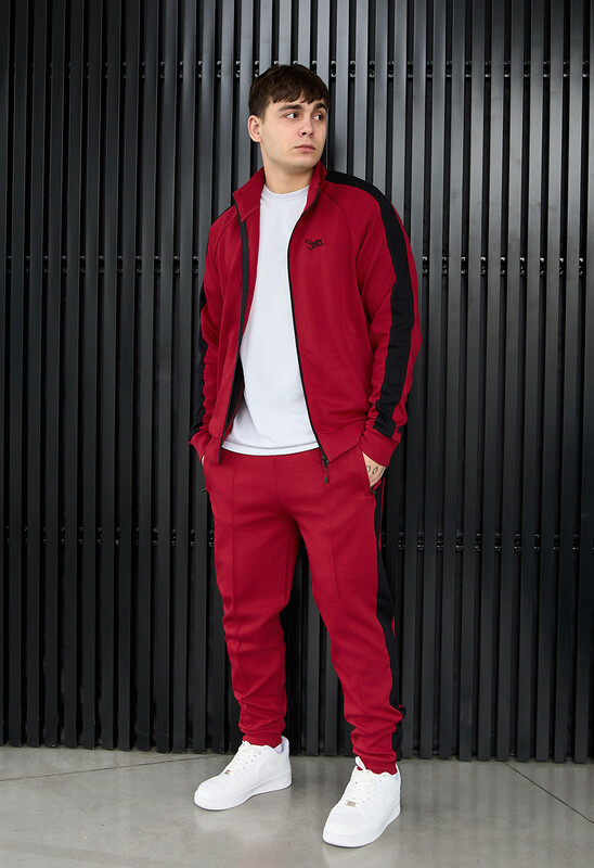 Спортивний костюм червоного кольору Staff qix red & black