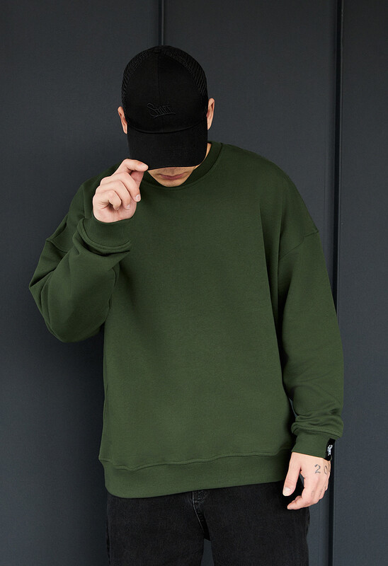 Оверсайз світшот зеленого кольору Staff green basic oversize