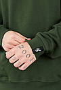 Оверсайз світшот зеленого кольору Staff green basic oversize, фото 4