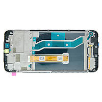 Дисплей REALME NARZO 50A модуль в зборі з тачскріном і рамкою, чорний, Original PRC