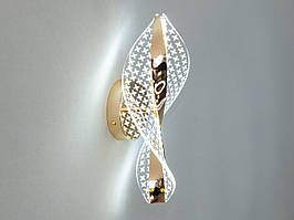 Оригінальний настінний LED світильник у спальню, колір золото, 6W F3851-5-LS