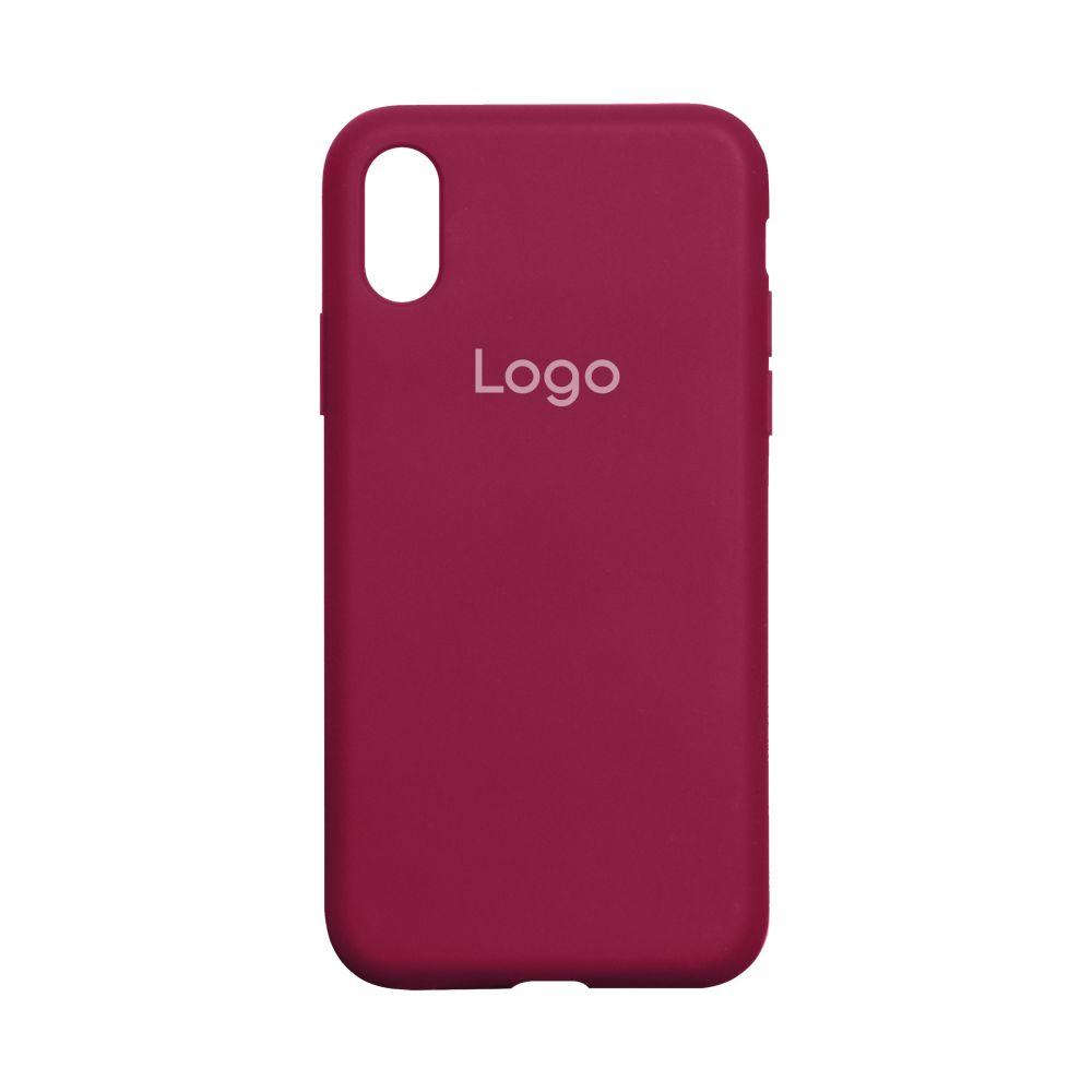 Чохол Silicone Case Full Size (AA) для iPhone X/Xs Колір 37.Rose Red