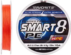 Рибальській шнур Favorite Smart PE 8x 16931079 Red Orange