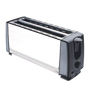 Тостер на 4 скибочки регулювання температури, кнопкою стоп 1300вт TOASTER QLT-168B YU227, фото 1