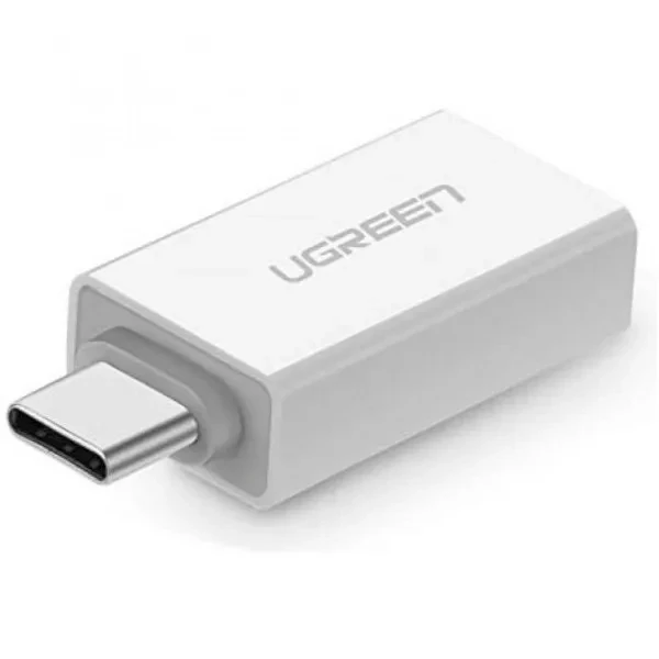 Перехідник Ugreen OTG US173 USB Type-C (тато) - USB (мама) White, фото 1