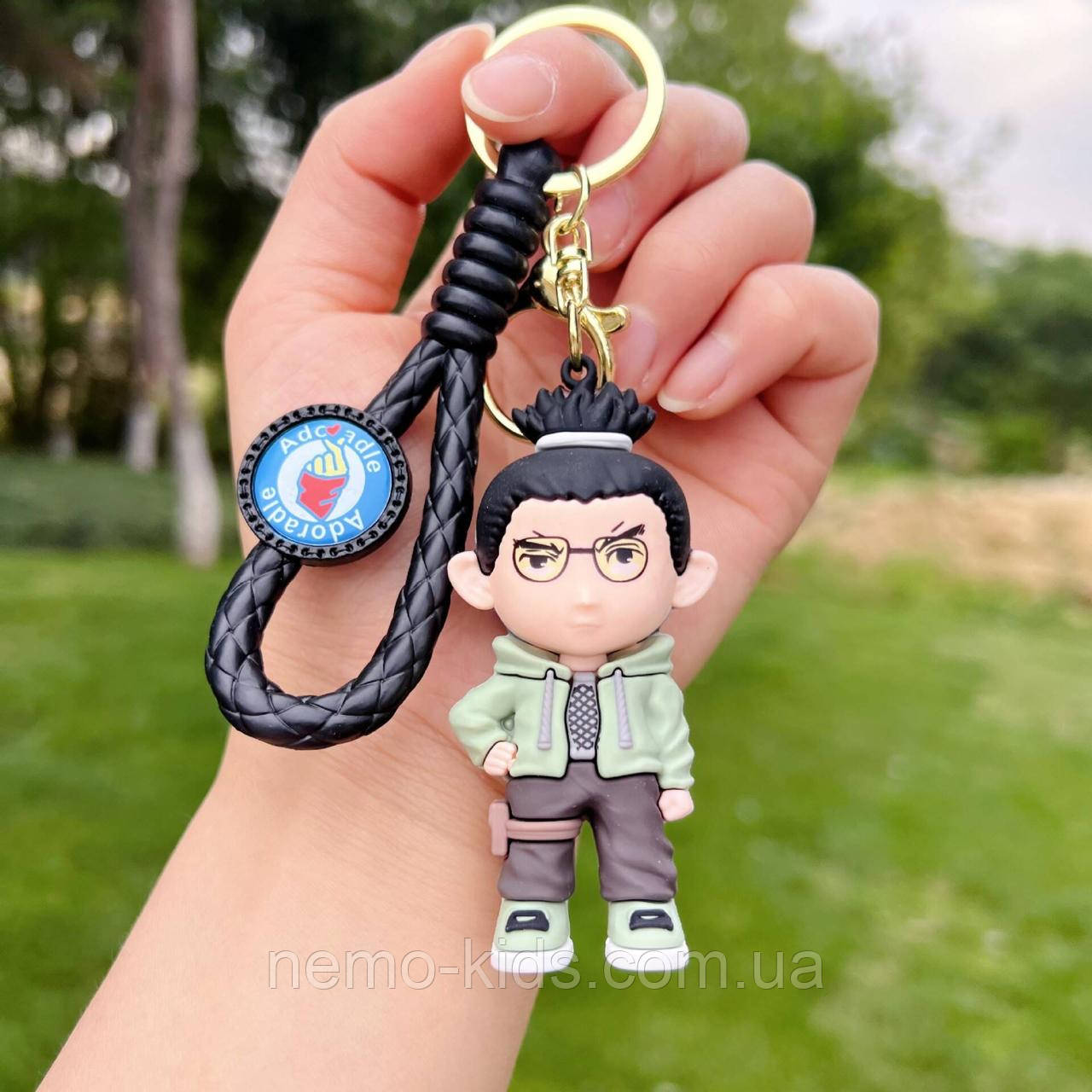 Оригінальний брелок для ключів Шикамару наруто в стилі аніме, Силіконовий брелок на рюкзак., фото 1