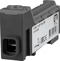 Блок розподілу живлення ETI EDBC-1x25-13x2, 5/B Black 63A, 1000V AC/1500V DC, IN: 1x25, OUT: 13x2,5