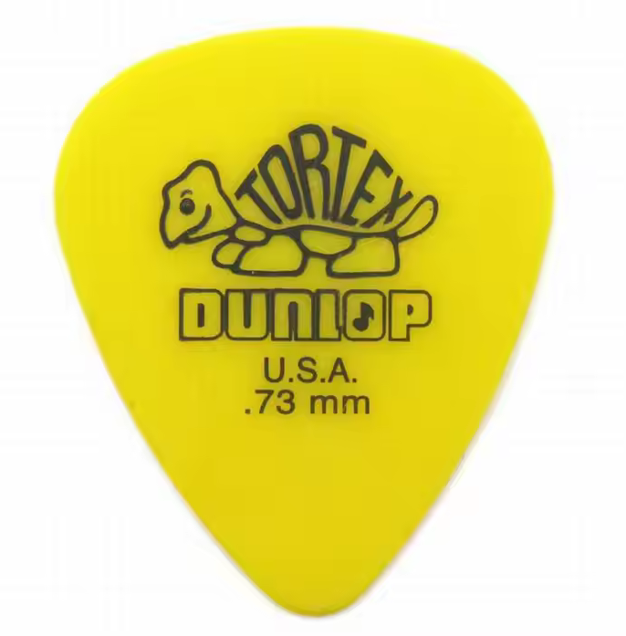 Медіатор медіатори Dunlop 0.73 мм для електрогітари жовті, фото 1