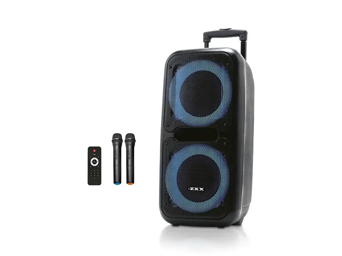 Акустична переносна колонка ZXX-7575 60 Вт 12" 80х39х33 см USB/SD/FM/BT/TWS/2MIC/ДК, фото 1