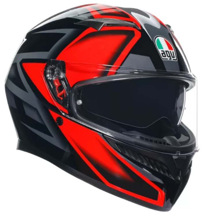 Мотошолом AGV K3 Compound Black Red ECE2206 M