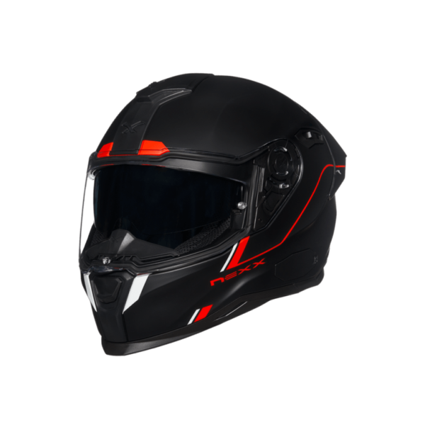 Мотошолом Nexx SX.100R FRENETIC RED.BLACK MT M