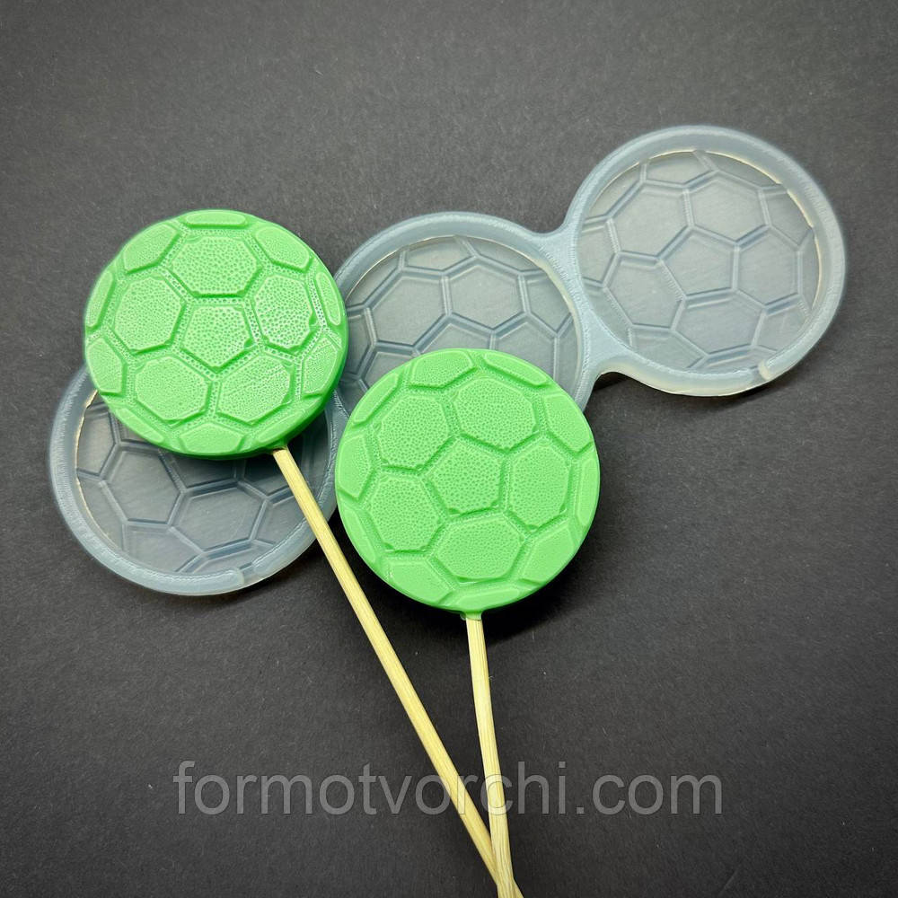 Силіконовий молд для льодяників "Футбольний м'яч"