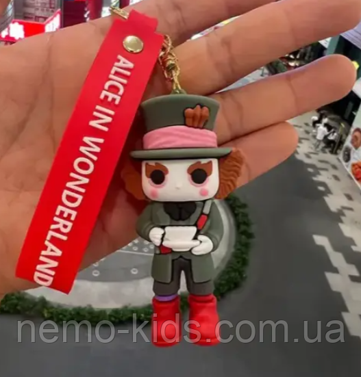 Силіконовий брелок Божевільний Капелюшник алісу в країні чудес, Брелоки фігурні Божевільний Капелюшник алісу, фото 1