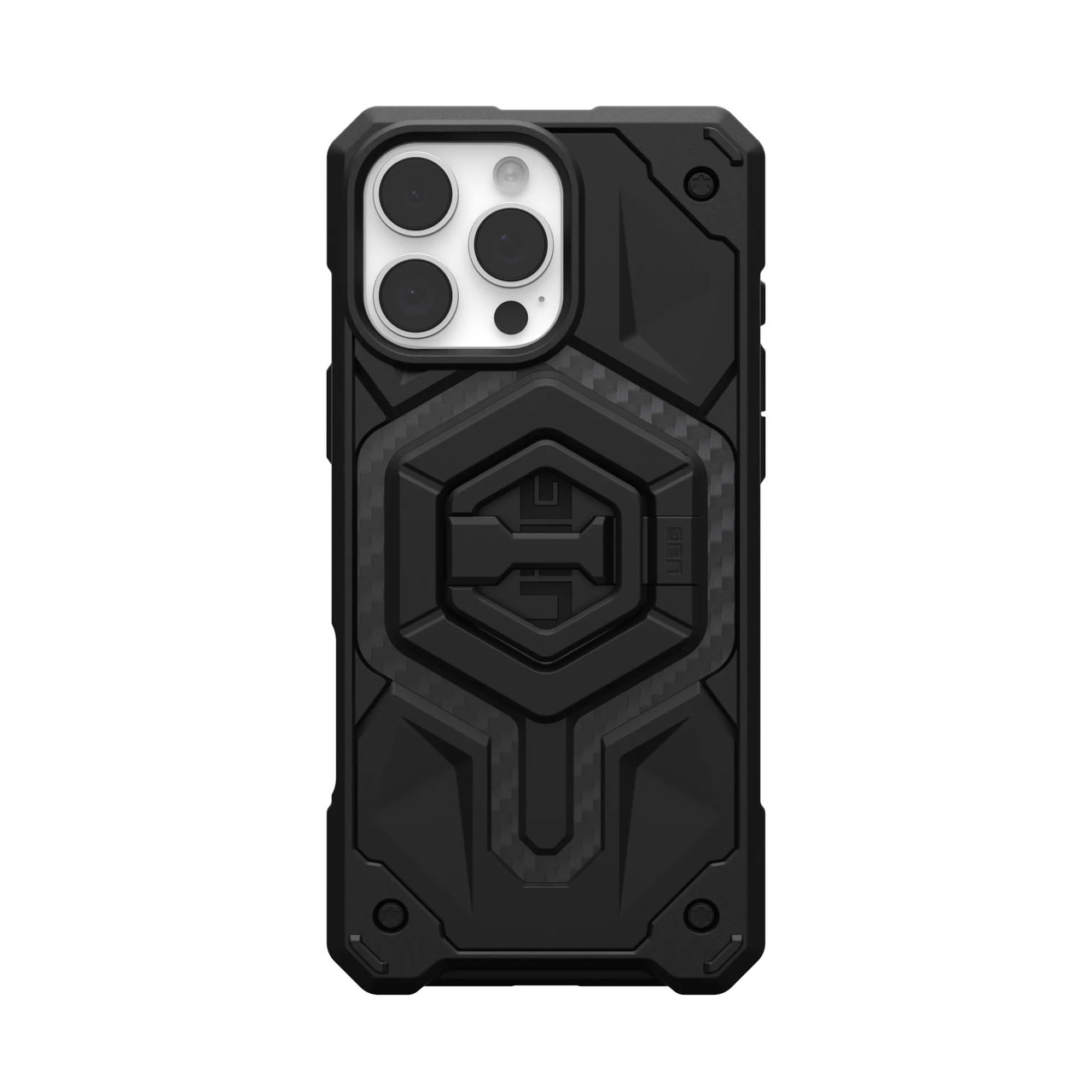 Чохол+магнітне кільце-тримач UAG для iPhone 16 Pro Max Monarch Pro Magsafe Carbon Fiber/Black Stand Оригінал!