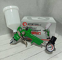 Фарбопульт пневматичний HVLP, форсунка - 1.3 мм, верхній пластиковий бачок - 600 мл, 3 бар INTERTOOL PT-0102    Luxprice