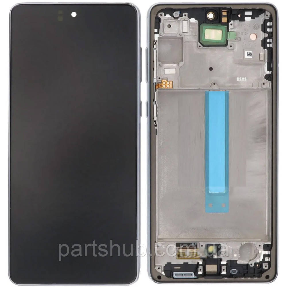 Дисплей Samsung Galaxy A73 5G A736B з тачскріном OLED із сірою рамкою, фото 1