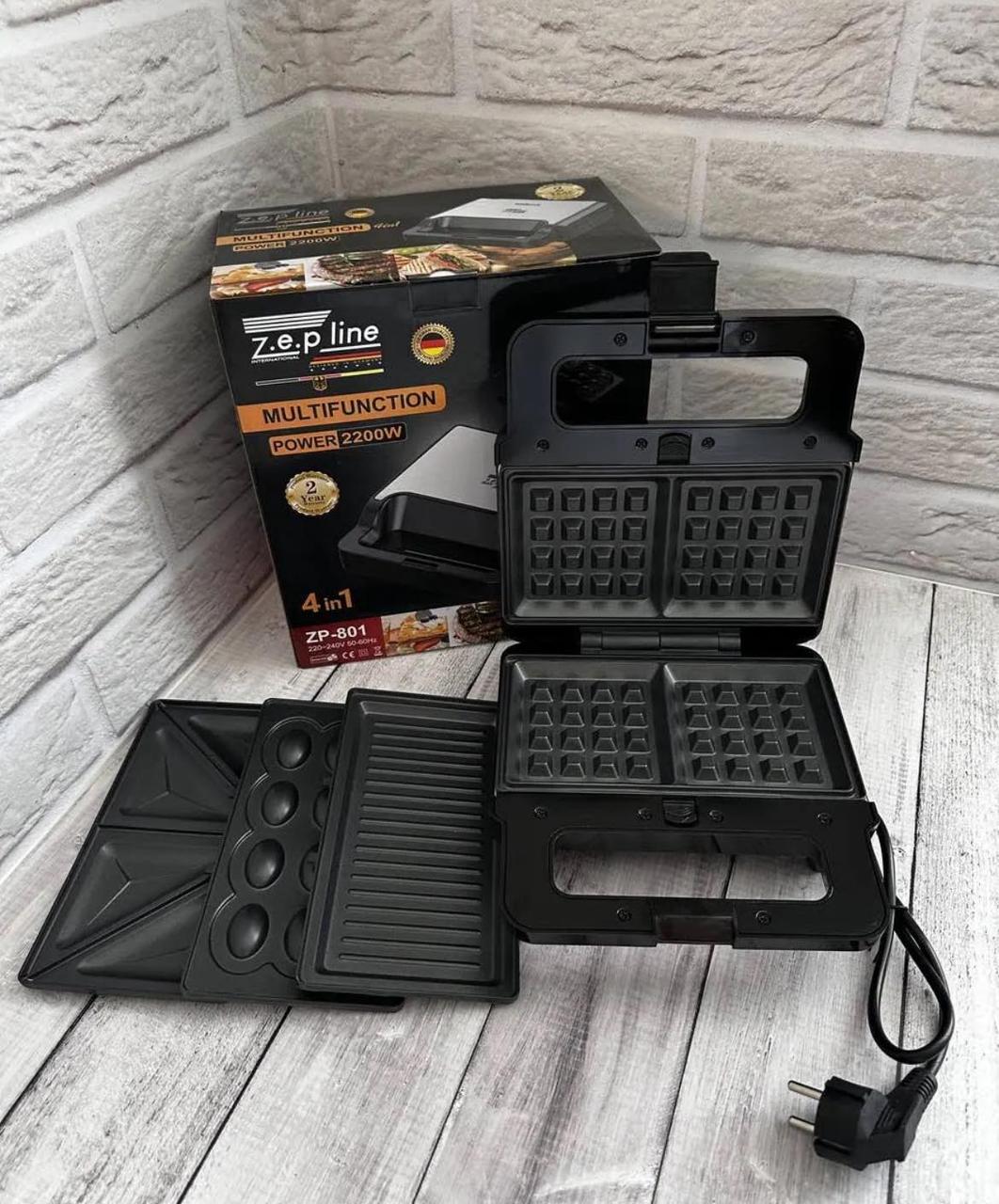 Мультимейкер зі знімними пластинами Zepline ZP-801 2200W 4в1