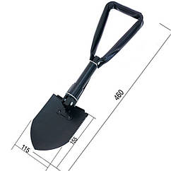 Складна туристична лопата 460 мм – багатофункціональна, сталева, з чохлом