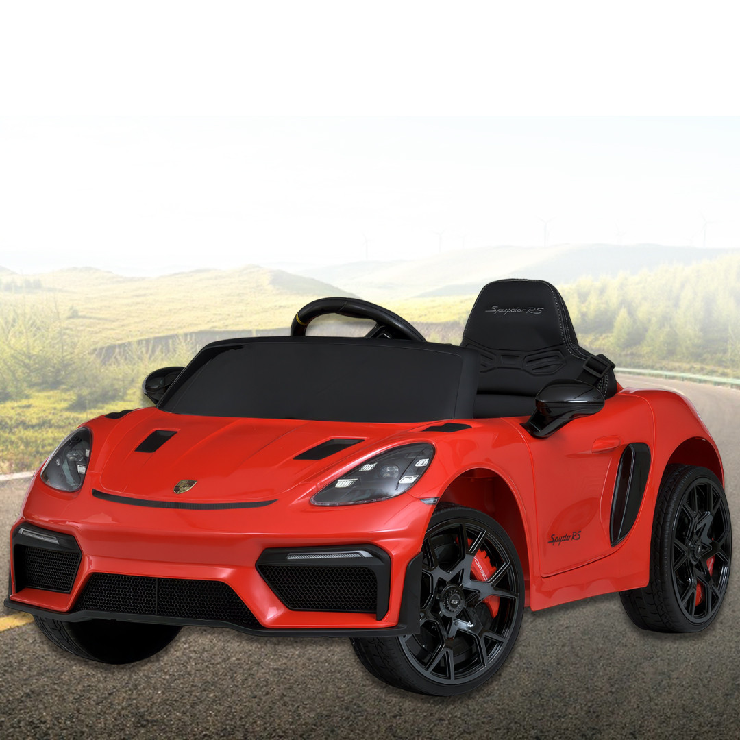 Дитячий одномісний електромобіль Porsche з пультом керування M 6055EBLR-3 Червоний