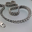 Срібна цепочка Фараон / Трактор. Ланцюг на шею срібло товстий широкий 10 мм 50 см, фото 9