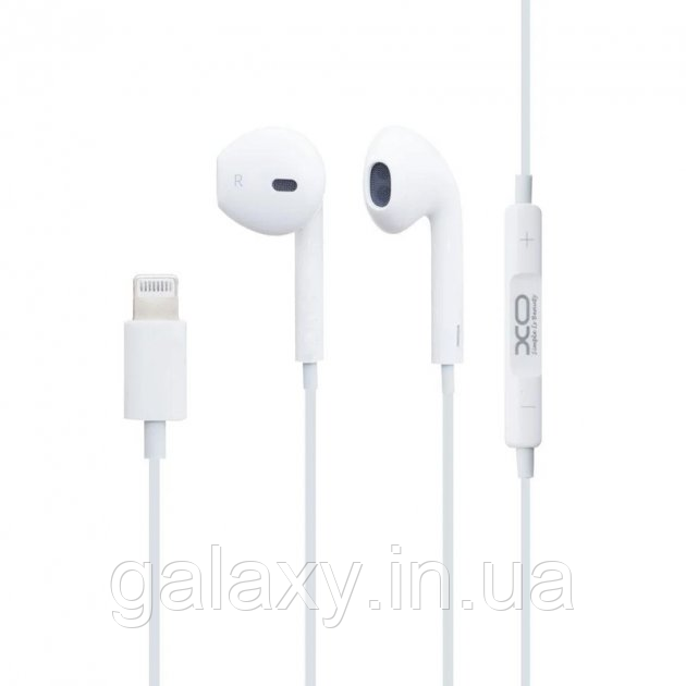 Навушники XO дротові Lightning Bluetooth earphone EP13 White