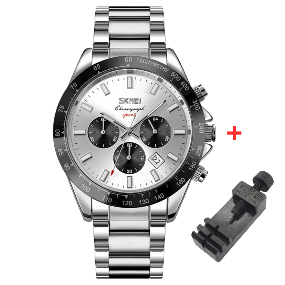 Skmei 9259SISI Silver-Silver Чоловічий годинник з хронографом та індикацією дати