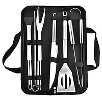 Набір приладдя для грилю та шашликів (барбекю) з 8 предметів з сумкою-чохлом
