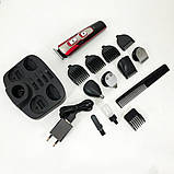 Електробритва для стрижки голови GEMEI, Машинка для стрижки посіченого волосся Тример вусів AC-79, фото 8