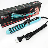 Стайлер для об'єму волосся, Щипці для укладання та завивки Гребінці щипці волосся QA-42, фото 3