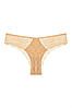 Жіночі бавовняні трусики бразиліана з мереживом бежеві Obrana (Anabel Arto) 204-22, фото 2