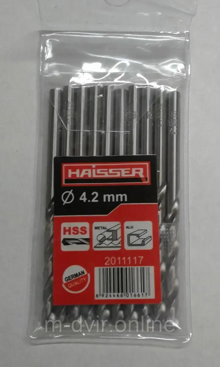 HAISSER свердло по металу4.2х43х75мм, фото 1