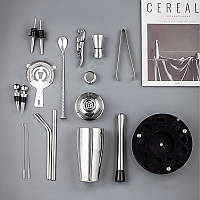 Набір для бару 18 предметів із підставкою Youchen MC-Y18. Великий набір бармена, фото 9