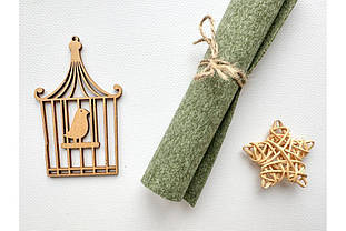 Войлок 2мм Корея Преміум світло-зелений меланж C-123 - 50х110 см