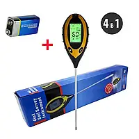 PH-метр/вологомір/термометр/люксметр для ґрунту AMT-300 з Кроною в комплекті