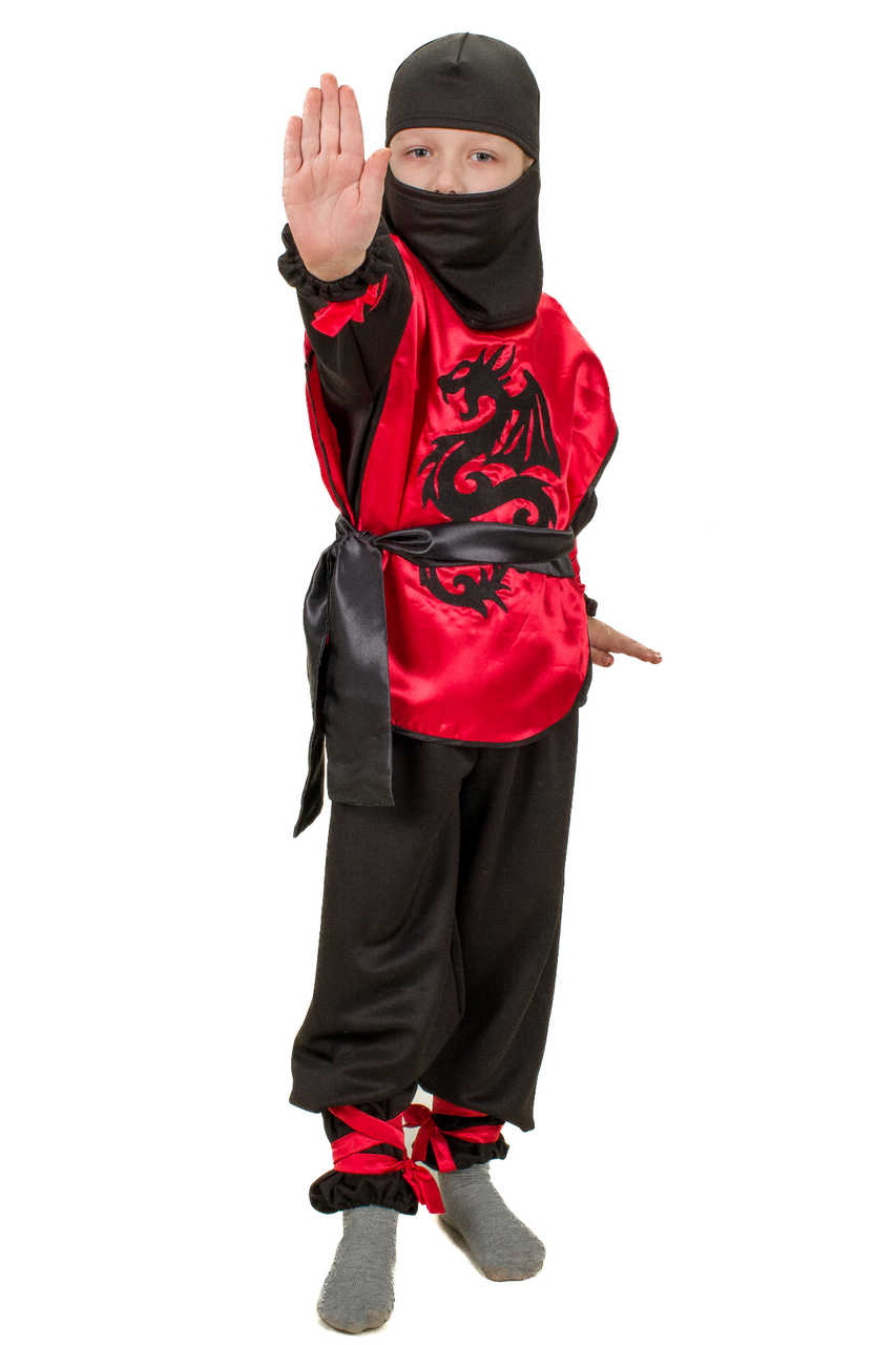 Дитячий маскарадний костюм Ніндзя №1/1 для хлопчика з дайвінгу р. 120-130, фото 1