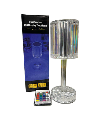 Настільна кришталева лампа із сенсорним керуванням RGB (40), фото 1