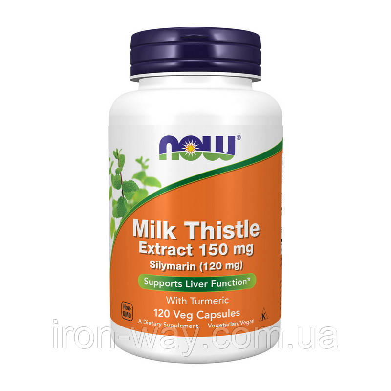 NOW Milk Thistle Extract 150 mg (120 veg caps), фото 1
