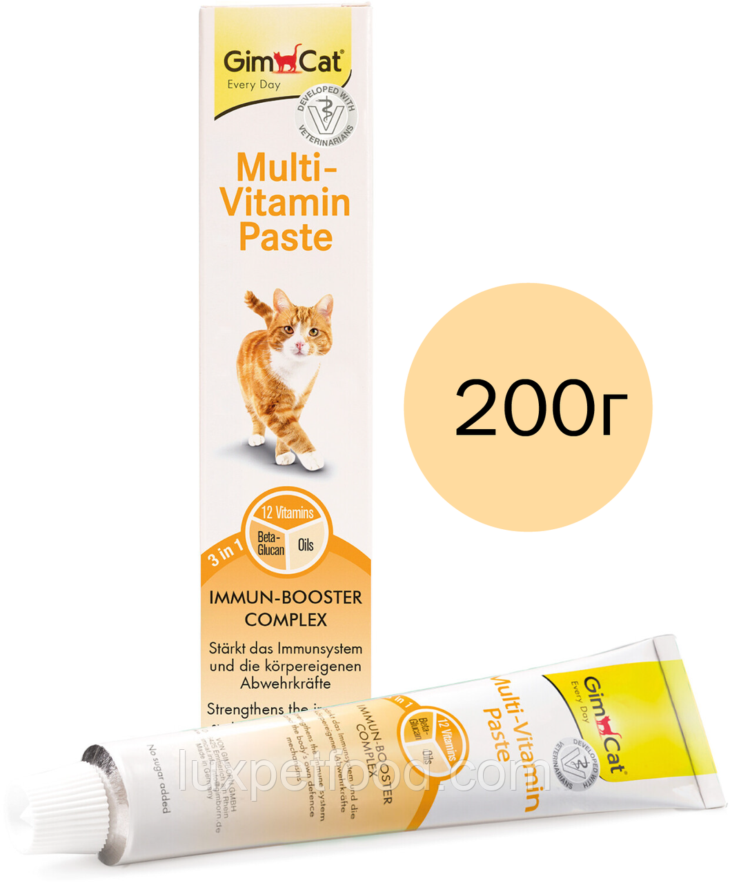 Паста GimCat Gim Cat MULTIVITAMIN 200гр Мультивітамінна паста для котів і кішок GIMBORN