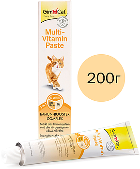 Паста GimCat Gim Cat MULTIVITAMIN 200гр Мультивітамінна паста для котів і кішок GIMBORN