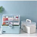 Аптечка-органайзер для ліків з 3 рівнями 29х16х15,7 см розмір М Beauty Gadgets, фото 2
