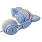 Навушники Hoco дротові Mini-Jack Cat Ear W36 Blue/Pink, фото 7
