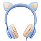 Навушники Hoco дротові Mini-Jack Cat Ear W36 Blue/Pink, фото 4