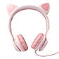 Навушники Hoco дротові з котячими вушками W36 Cat Ear W36 Pink, фото 4