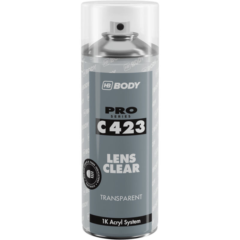 Лак для відновлення блиску фар HB BODY Lens Clear, 400 мл Аерозоль