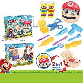 Тісто для ліплення 2в1 Ловкий стоматолог Супер Маріо