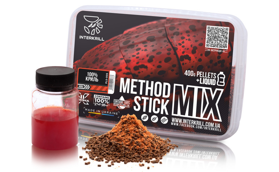 Пеллетс Interkrill Method Stick Mix 100% Криль 400г